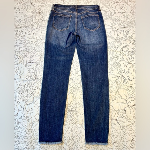 JBD-Just Black Denim Exposed Button Fly Raw Hem Crop Ankle Length Jeans Sz 27 - Picture 8 of 11